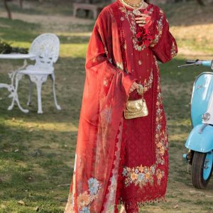 Adans Libas Gull Rukh Unstitched Lawn 3 Piece