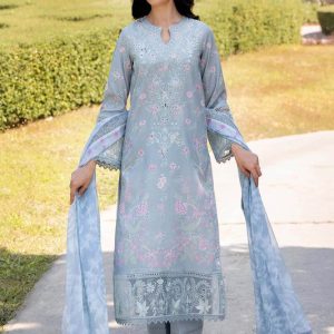 AFROZEH Damask The Holiday Edit'25 Embroidered Lawn 3pcs
