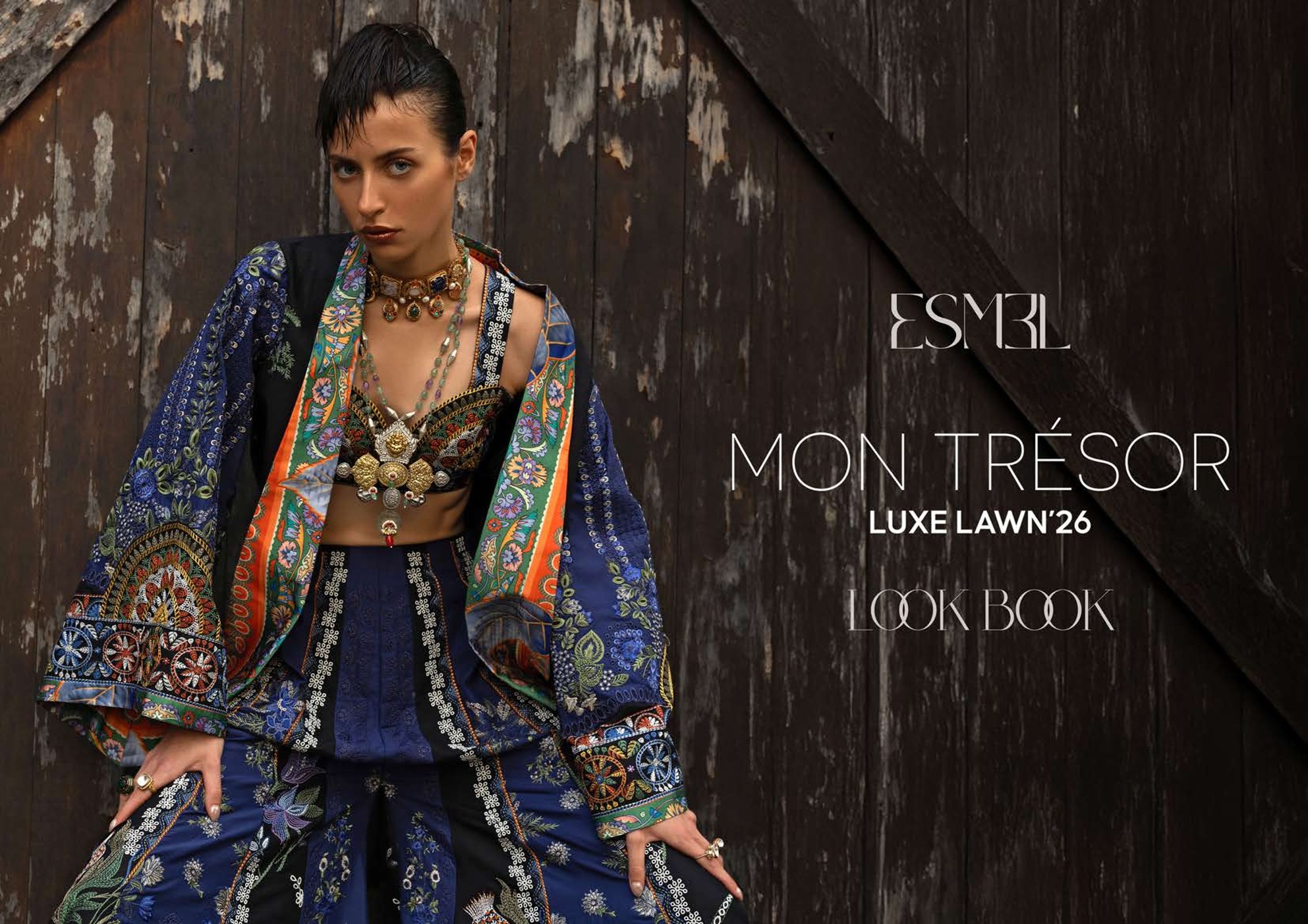 Esmel by Mushq Mon Tresor embroidered lawn edit’26