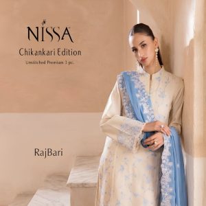 Maroon Nissa Summer Chikankari lawn suit unstitched 3-piece by Rajbari