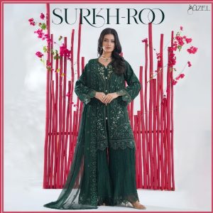 Guzal SURKH-ROO Stitched 3 Piece Suit